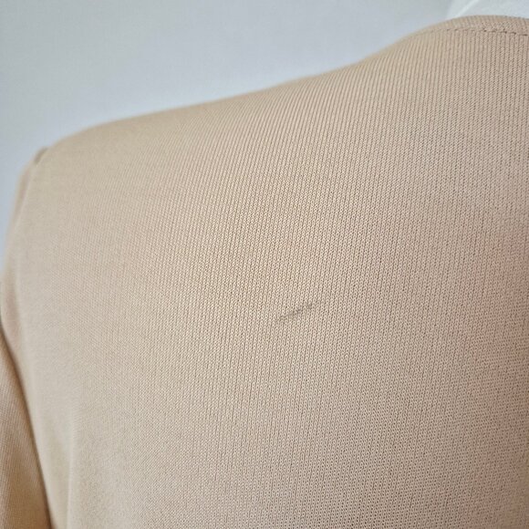 Vintage Salvatore Ferragamo Made in Italy Tunic Top Long Sleeve Knit Beige - Picture 5 of 11